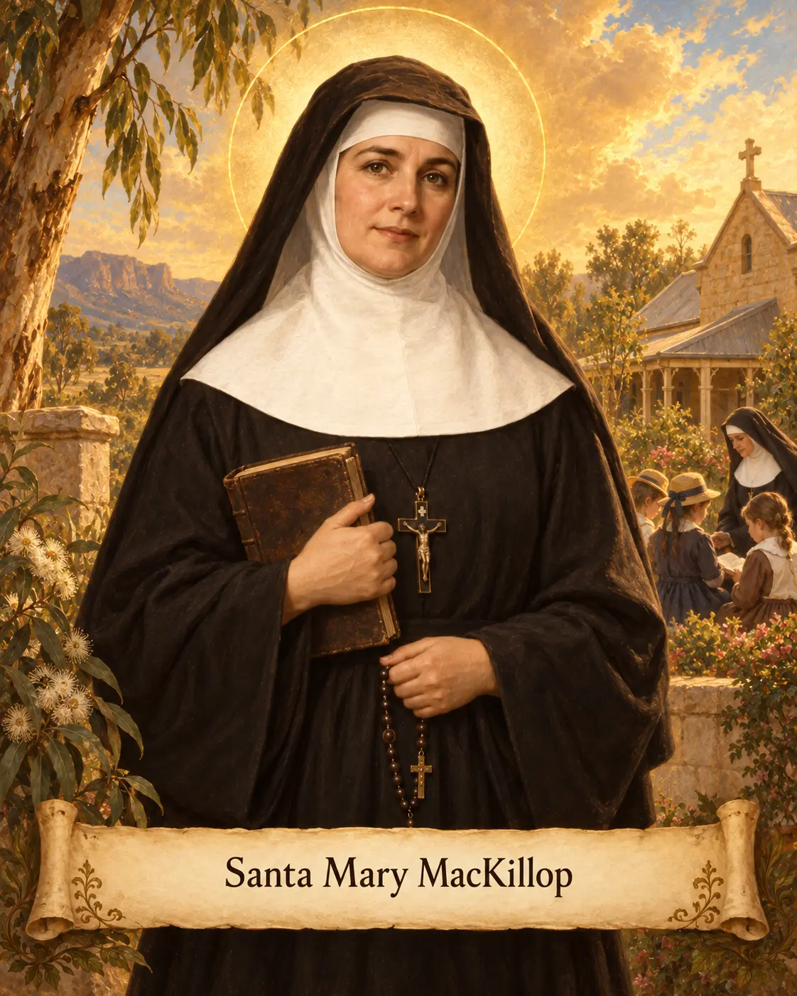 Estampa devocional de Santa Mary MacKillop