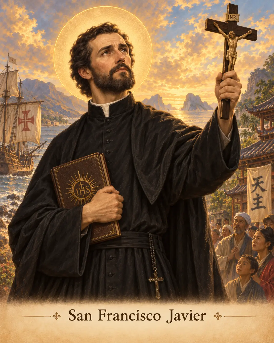 Estampa devocional de San Francisco Javier