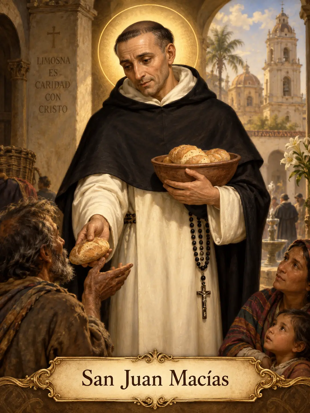 Estampa devocional de San Juan Macías