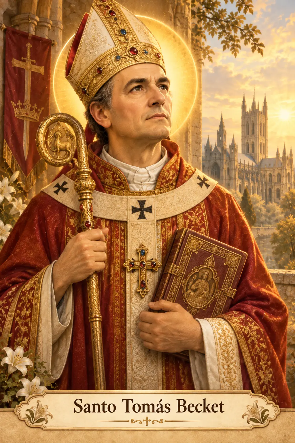 Estampa de Santo Tomás Becket