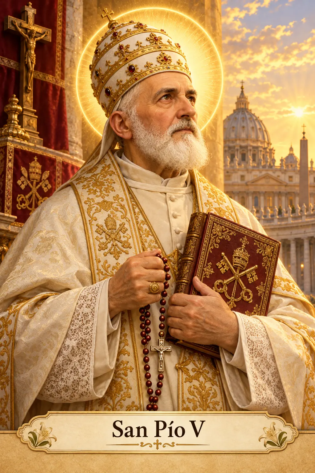 Estampa de San Pío V