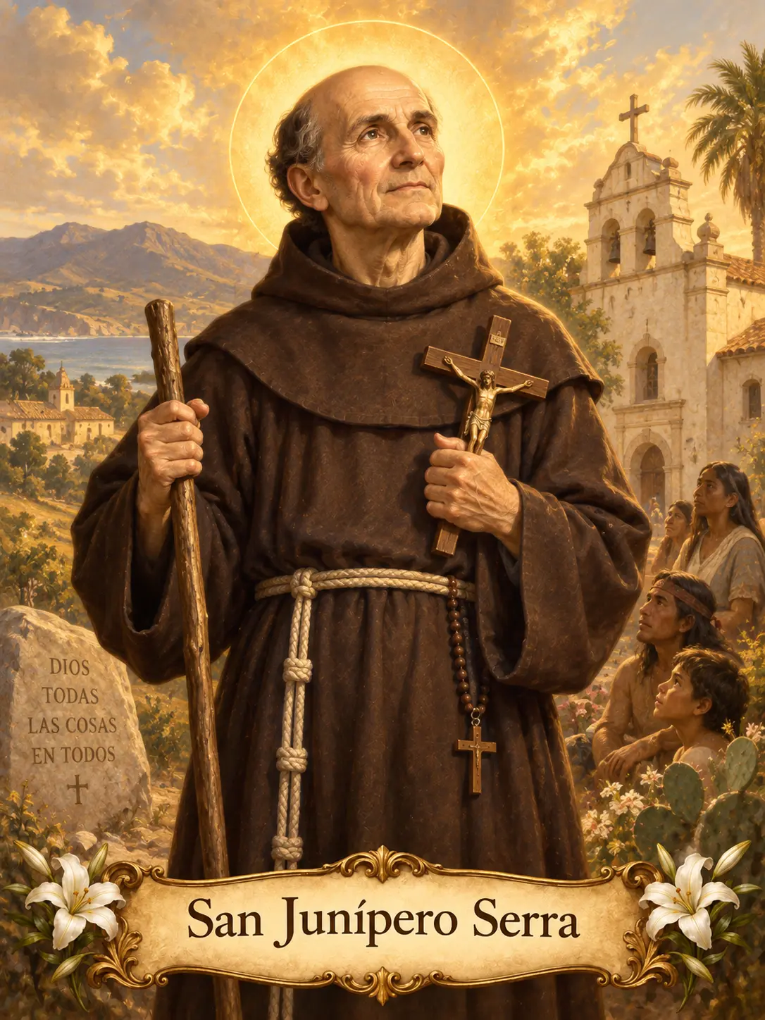 Estampa de San Junípero Serra