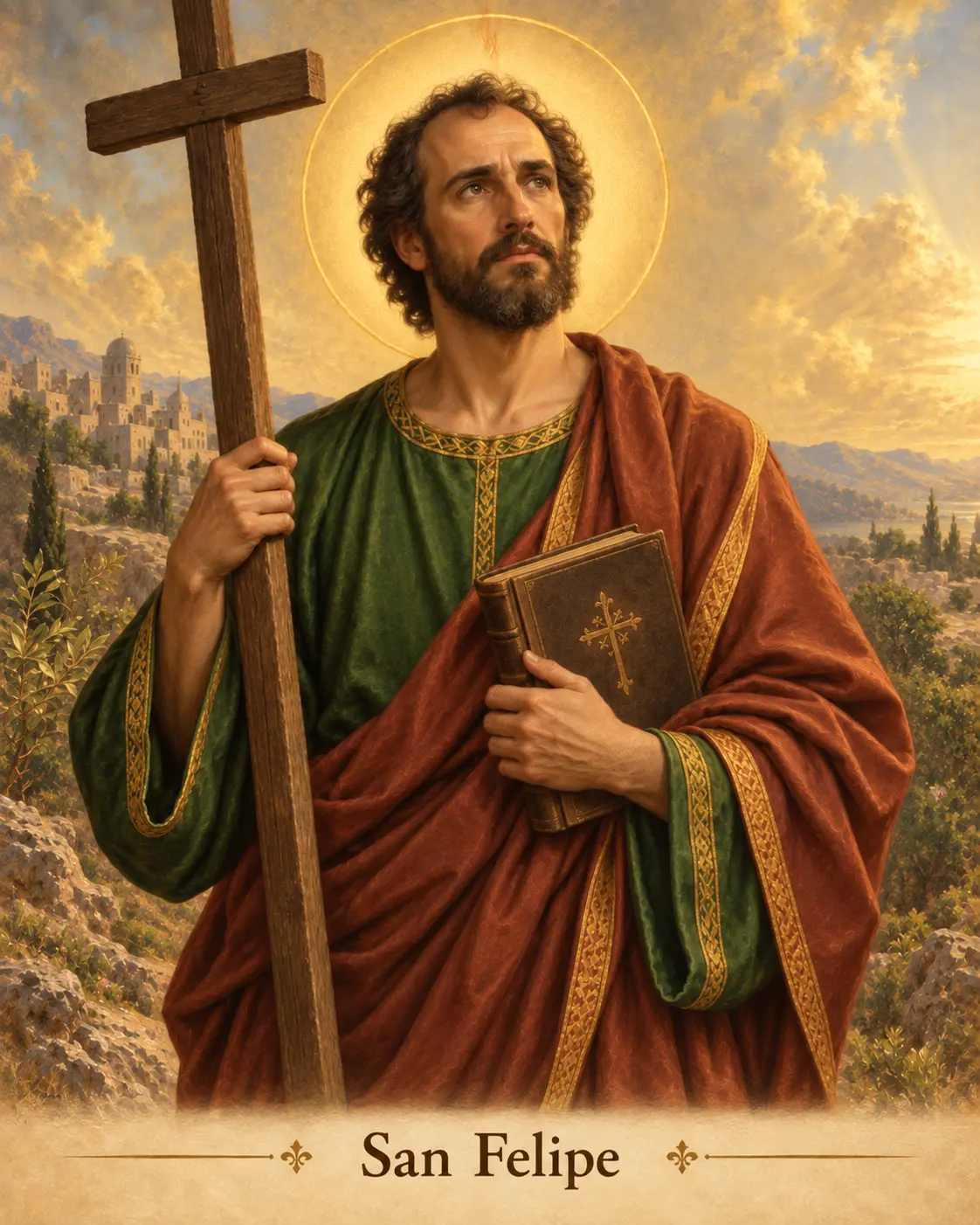Estampa devocional de San Felipe Apóstol