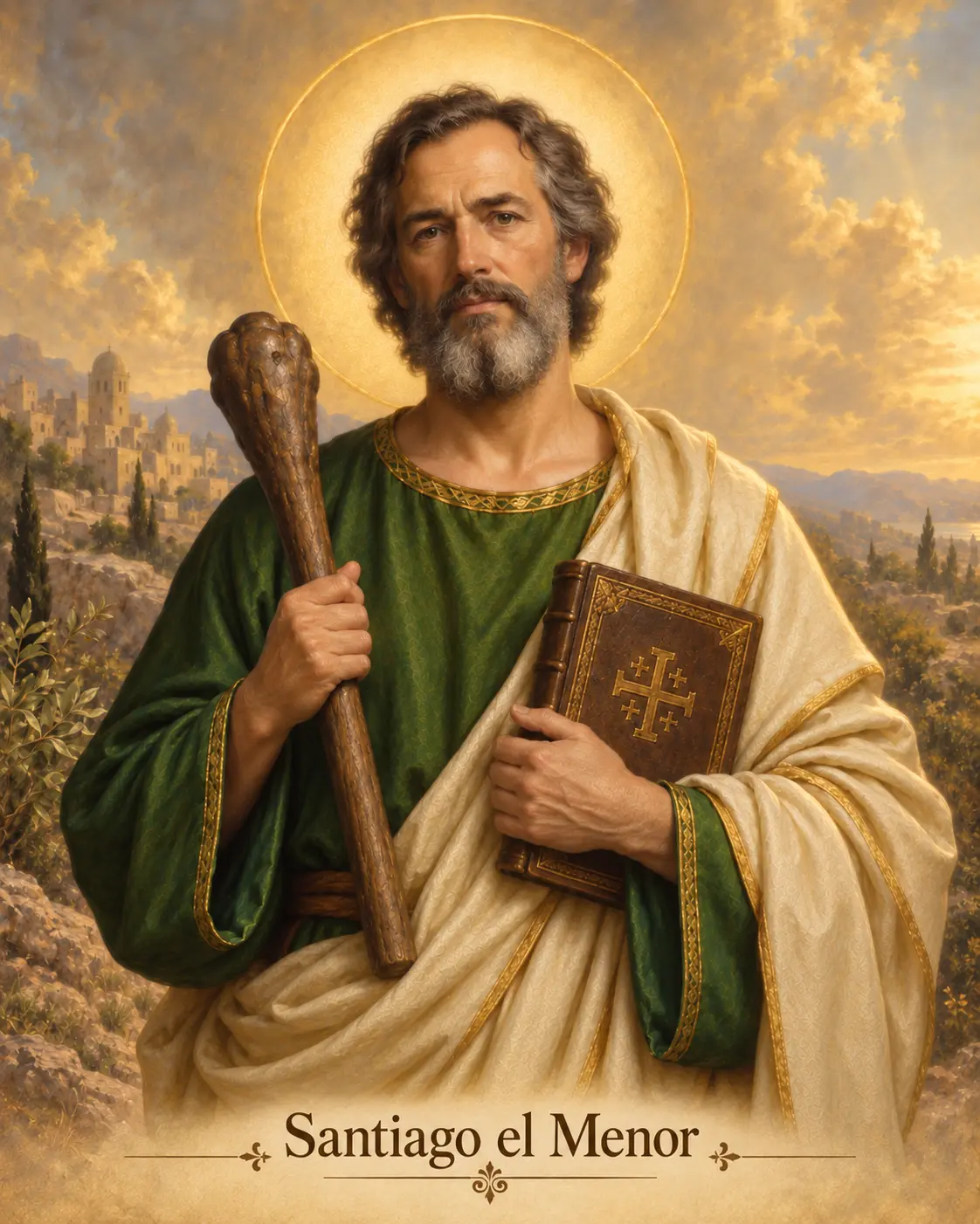 Estampa devocional de Santiago el Menor