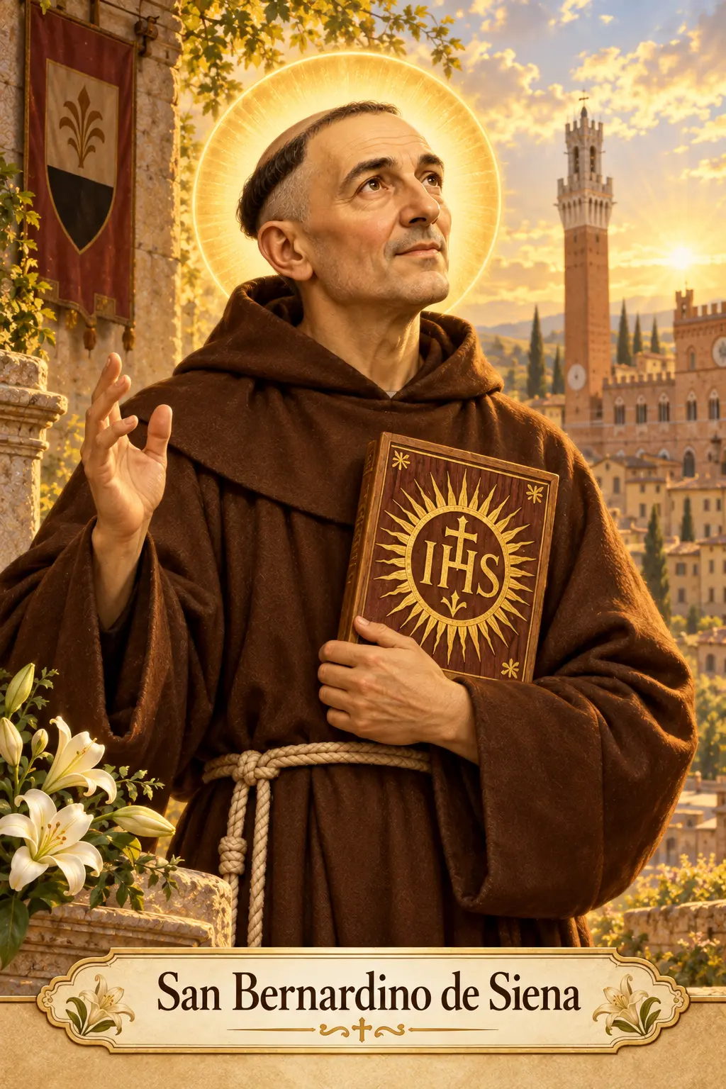 Estampa de San Bernardino de Siena
