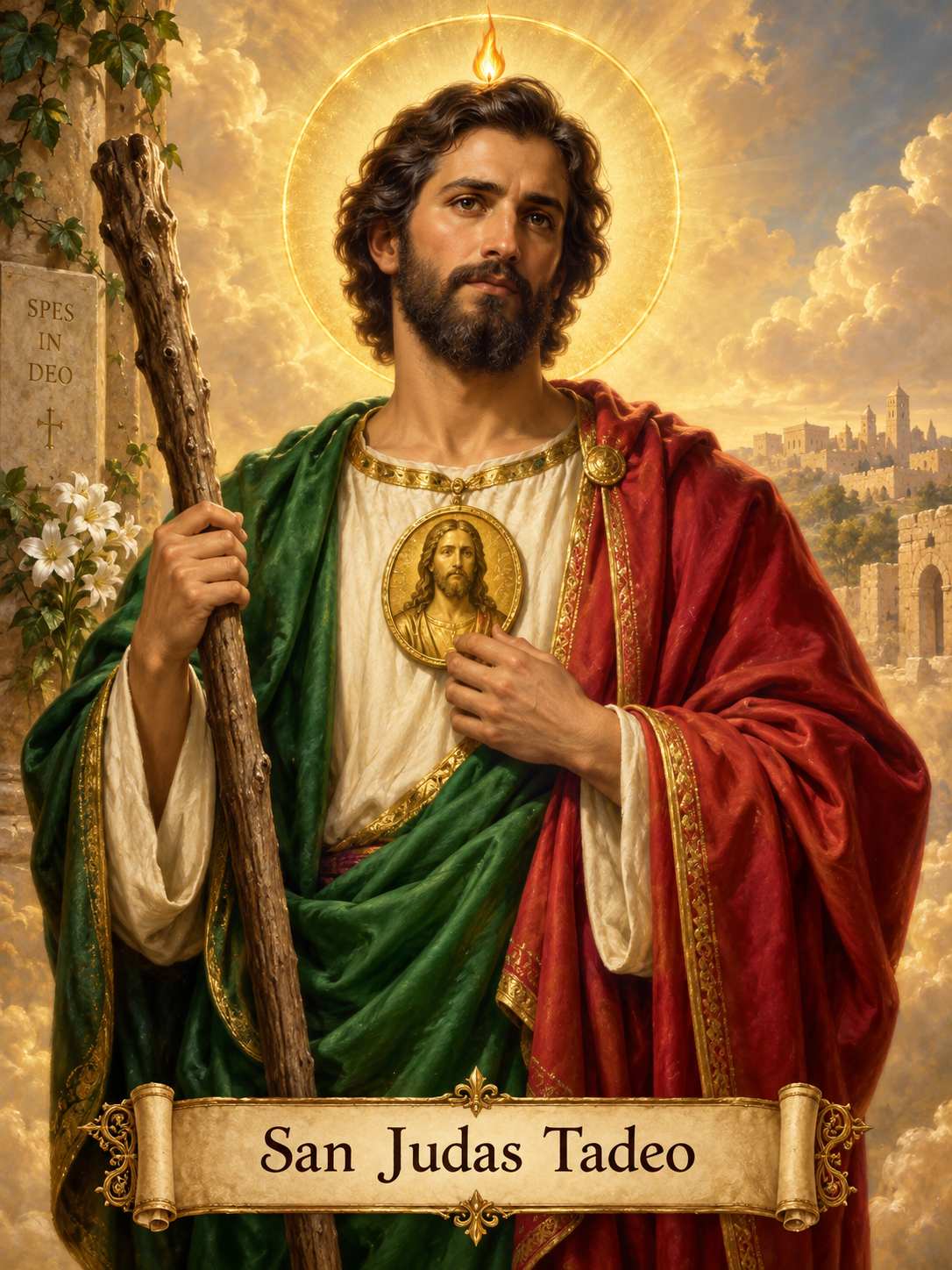 Estampa devocional de San Judas Tadeo