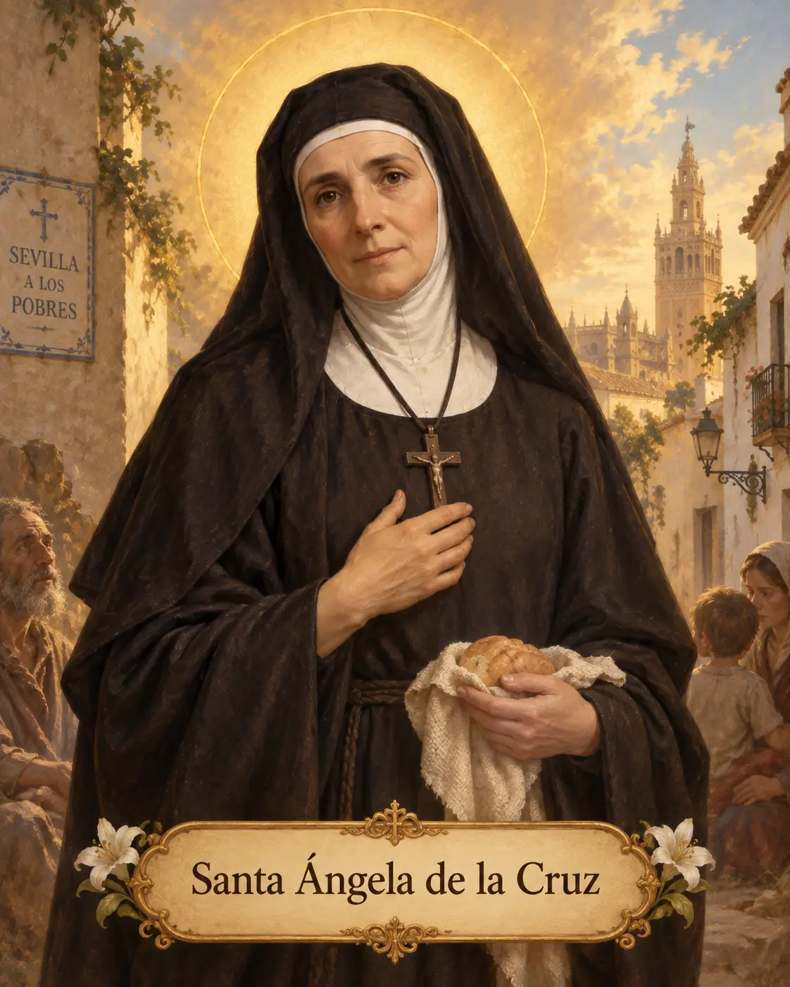 Estampa devocional de Santa Ángela de la Cruz