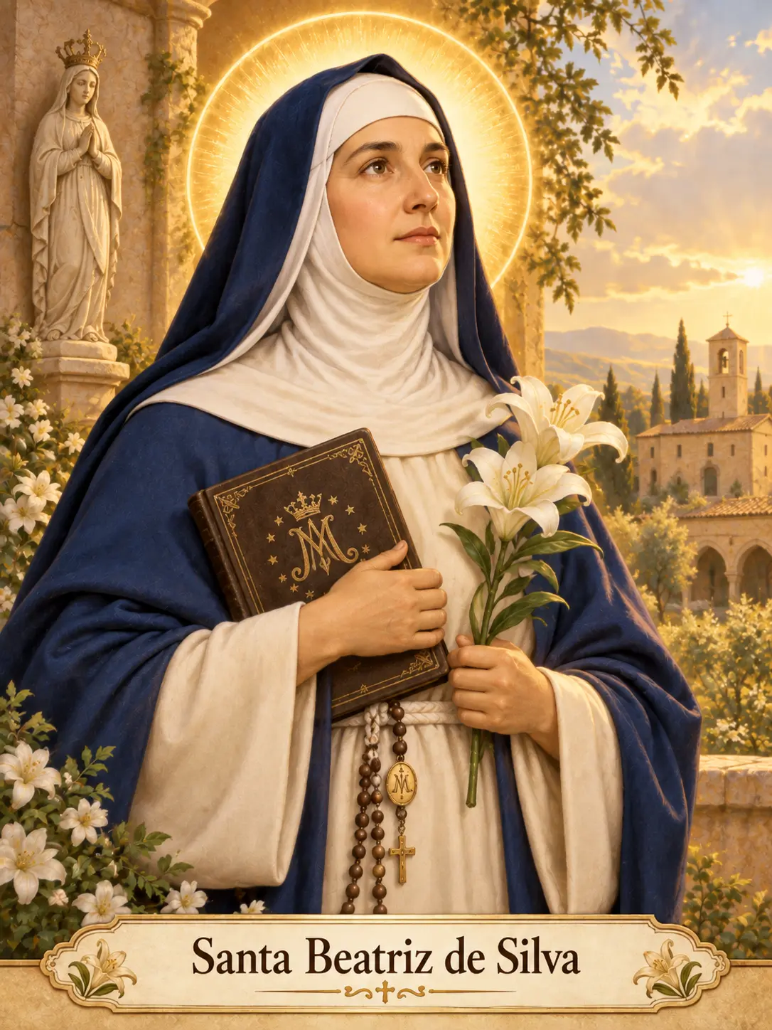 Estampa de Santa Beatriz de Silva