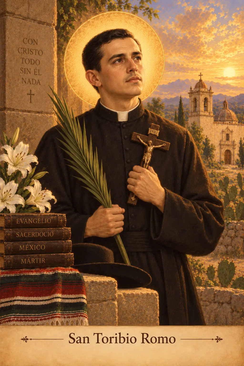 Estampa devocional de San Toribio Romo