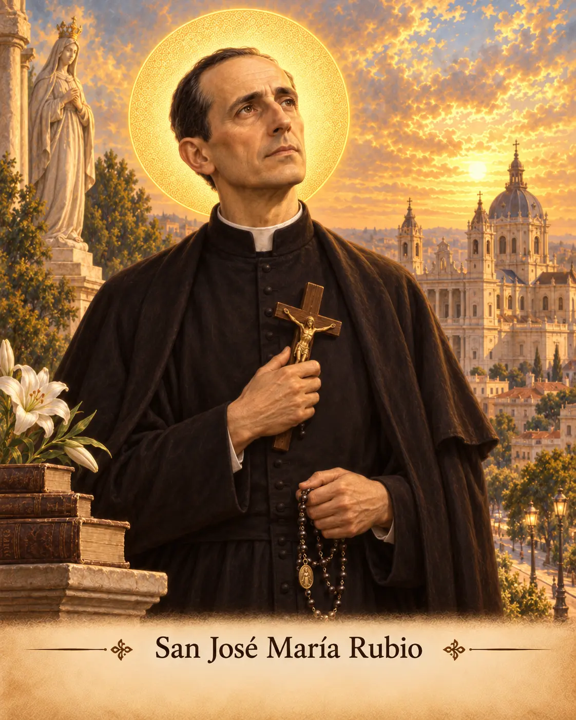 Estampa devocional de San José María Rubio