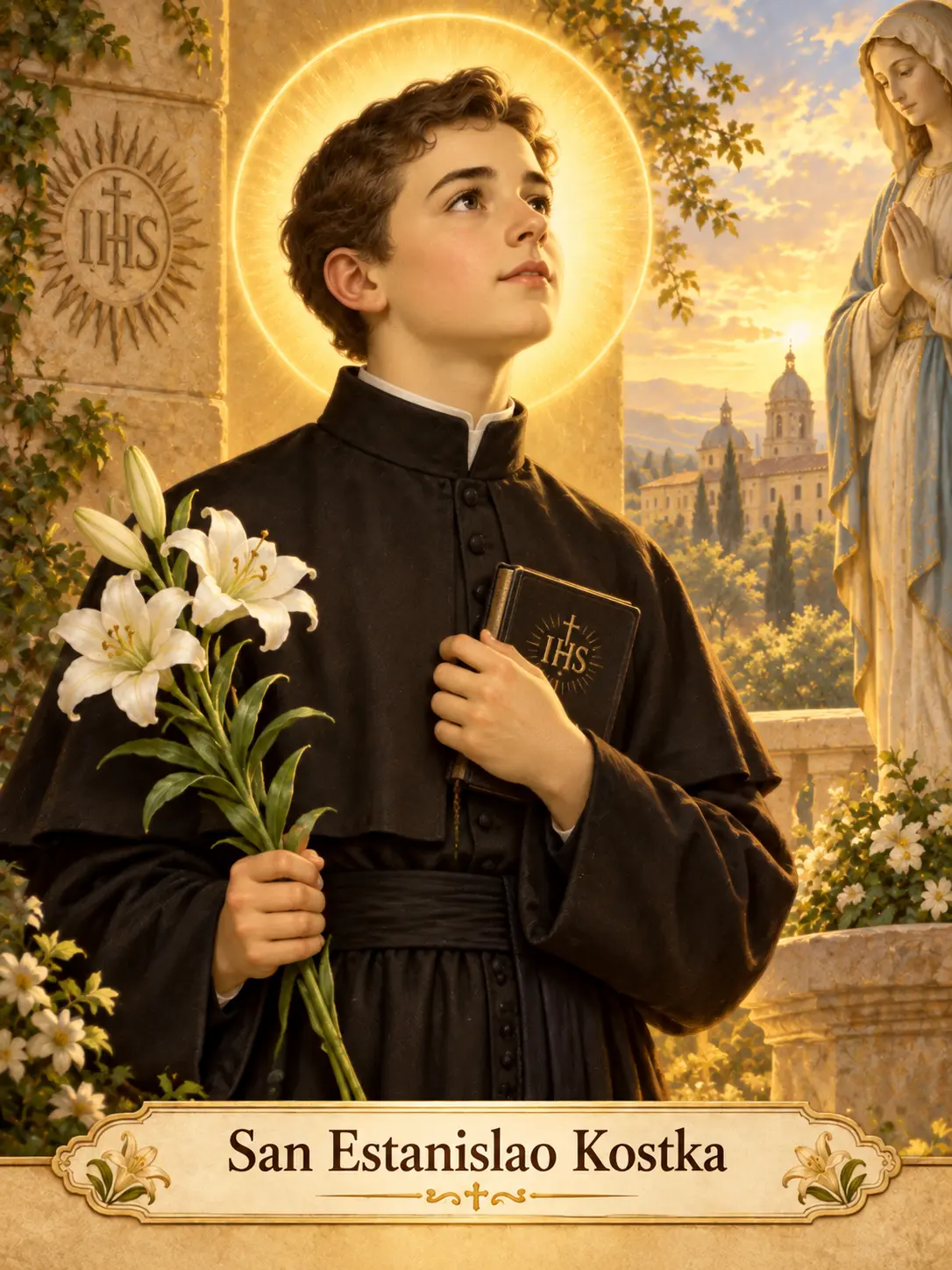 Estampa de San Estanislao Kostka